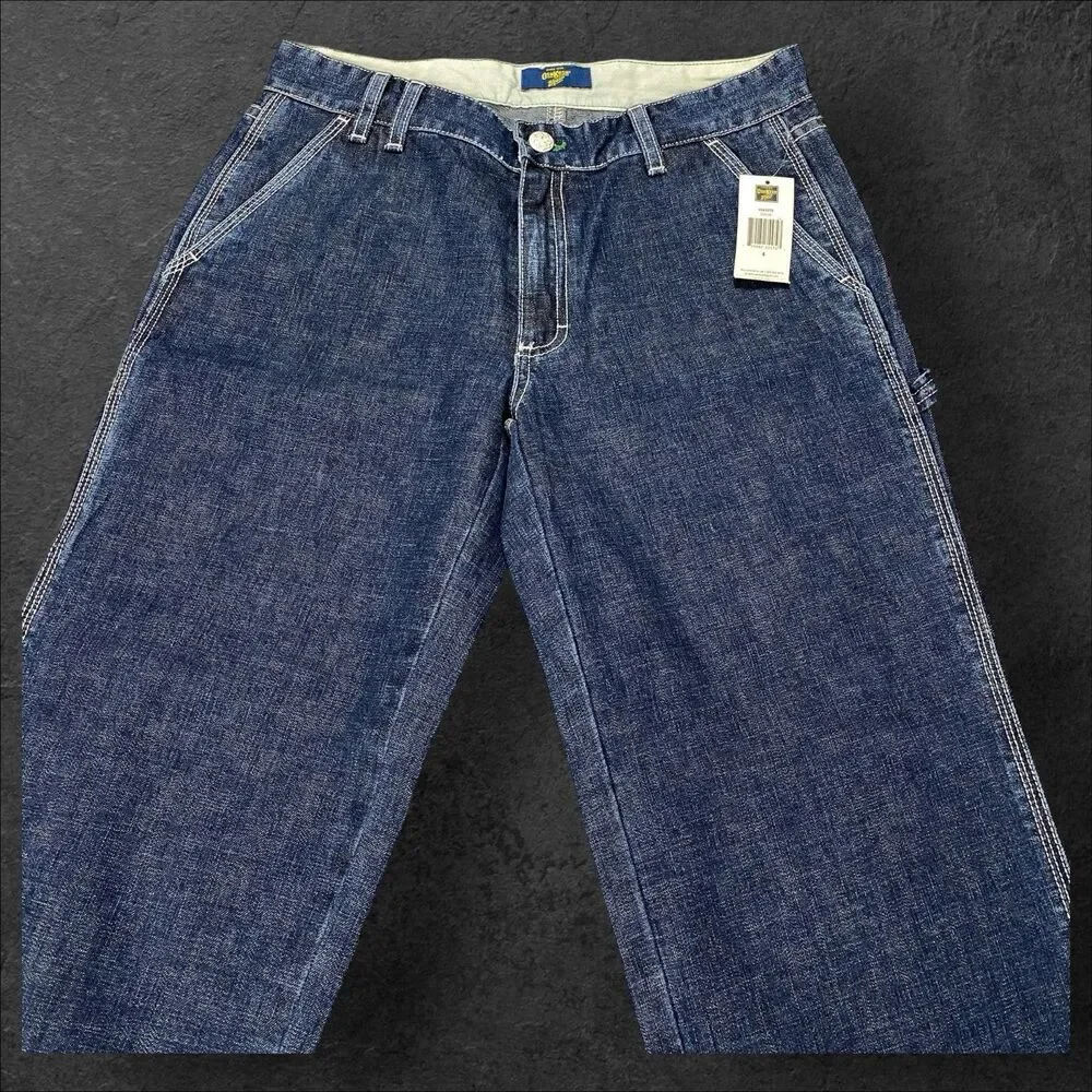 OshKosh B'gosh Blue‎ Denim Carpenter Jeans Boys Size 4 NWT MSRP $34